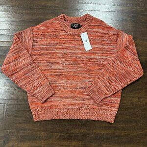 UGG Women Avianna Wool Blend Pullover Sweater Crew Neck‎ Salmon Pink XL